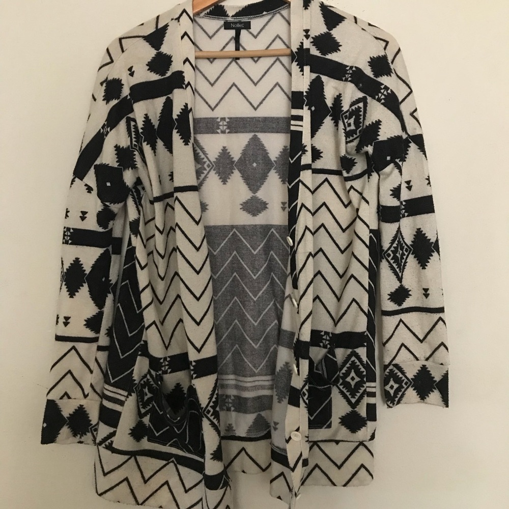 Cream & Black Cardigan